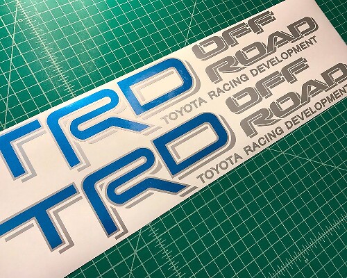 Toyota TRD 4X4 Off Road Tacoma Tundra Truck Stickers Autocollants Bleu vif métallisé