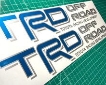 Toyota TRD 4X4 Off Road Tacoma Tundra Truck Stickers Autocollants Bleu vif métallisé 3
