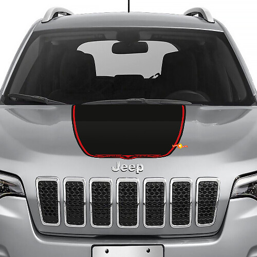 Autocollant Vinyle Décoratif Capot Style Trailhawk pour Jeep Cherokee 1