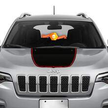 2014-2022 Jeep Cherokee Trailhawk Noir Satin Vinyle Capot Autocollant Graphique
 2
