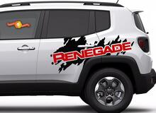 Autocollant en vinyle graphique pour capot et côté Jeep Renegade Side Splash Splatter Logo 2 couleurs 2