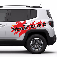 Autocollant vinyle graphique éclaboussure de capot et latéral pour Jeep Renegade 4