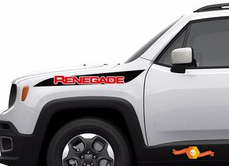 2 couleurs Jeep Renegade Hood Stripe Graphic Vinyl Decal Sticker Side