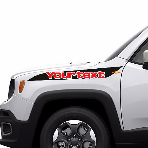 2 couleurs Jeep Renegade Hood Stripe Graphic Vinyl Decal Sticker Side