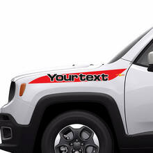 2 couleurs Jeep Renegade Hood Stripe Graphic Vinyl Decal Sticker Side 2