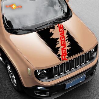 Capot 2 couleurs Jeep Renegade Splash Splatter Logo Graphic Vinyl Decal Sticker SUV