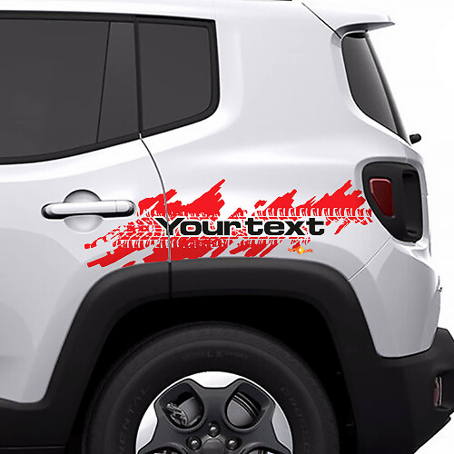 Autocollant en vinyle graphique latéral arrière pour éclaboussures de pneu usé pour Jeep Renegade 1