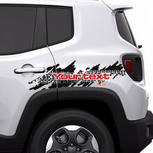Autocollant en vinyle graphique latéral arrière pour éclaboussures de pneu usé pour Jeep Renegade 3