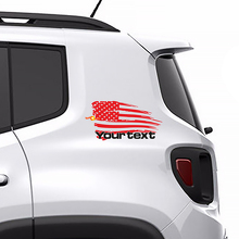 Autocollant Vinyle Graphique Drapeau Américain Vieilli Arrière Latéral pour Jeep Renegade 2