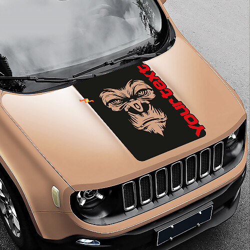 Autocollant Vinyle Graphique Logo Yeti Bigfoot Sasquatch pour Capot Jeep Renegade 1