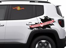 Jeep Renegade Cherokee Trail Hawk Side Splash Splatter Logo Graphic Vinyl Decal 2 couleurs 2