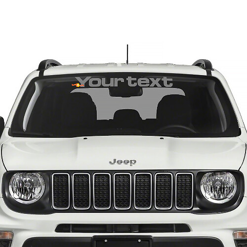 Bannière de pare-brise Autocollant vinyle graphique éclaboussure latérale rayée pour Jeep Renegade