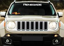 Autocollant en vinyle graphique avec logo Jeep Renegade Side Splash 2 couleurs et graphique de pare-brise
 2