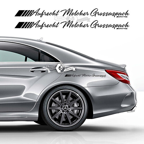 Autocollant vinyle latéral Aufrecht Melcher Grossaspach pour Mercedes-Benz CLS-Class