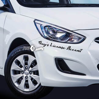 Lettrage autocollant autocollant emblème Logo vinyle Accent pour Hyundai
