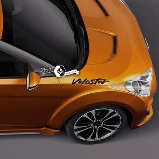 Paire d'autocollants de lettrage de capot, Logo d'emblème en vinyle Veloster pour Hyundai
