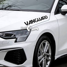 Autocollant de lettrage de capot, Logo d'emblème en vinyle Vanguard pour Audi
 4