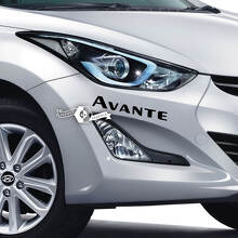 Lettrage autocollant autocollant emblème Logo pare-chocs vinyle Avante Elantra pour Hyundai
 3
