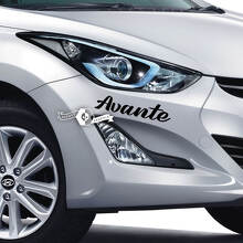 Lettrage autocollant autocollant emblème Logo pare-chocs vinyle Avante Elantra pour Hyundai
 4