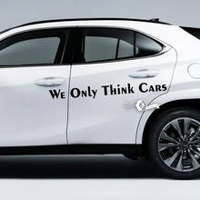 Paire de lettrages We Only Think Cars Doors Emblem Logo Vinyl Decal Sticker
 2