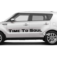 Paire de lettrage Time To Soul emblème Logo autocollant vinyle pour Kia Soul
 2