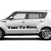 Paire lettrage Time To Soul emblème Logo autocollant autocollant vinyle Soul pour Kia
 2