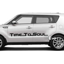 Paire de lettrage Time To Soul emblème Logo autocollant vinyle pour Kia Soul
 3