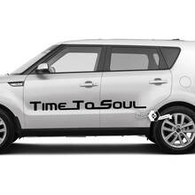 Paire lettrage Time To Soul emblème Logo autocollant autocollant vinyle Soul pour Kia
 3