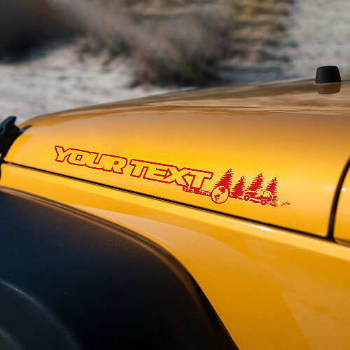 Paire d'autocollants en vinyle style forêt tout-terrain pour capot Jeep Wrangler_1