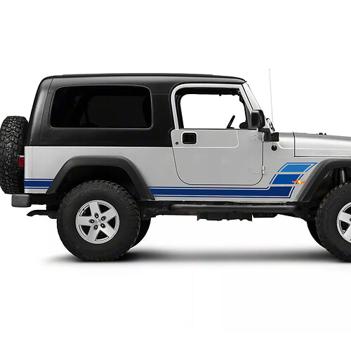 Côté rétro vintage en vinyle autocollant jeep wrangler rubicon illimite
