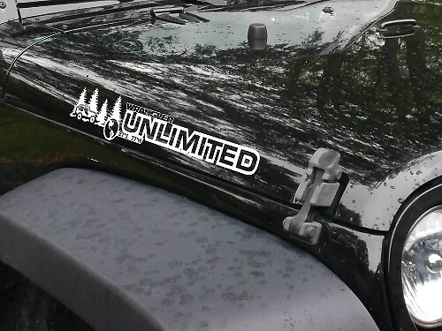 Autocollants vinyle personnalisés Unlimited Forest Off Road pour capot, décalcomanie graphique pour Jeep Wrangler Unlimited