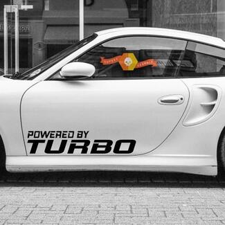 Propulsé par TURBO autocollant autocollant vinyle emblème de voiture de course Fit Porsche 911 996 PT16