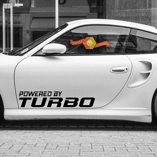 Autocollant en vinyle Turbo Side Door pour Porsche 911