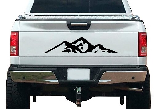 Autocollant vinyle pour hayon Mountains