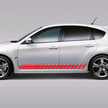 Kit d'autocollants en vinyle à rayures latérales à damier pour Subaru Impreza Hatchback WRX STI 2007-12_3