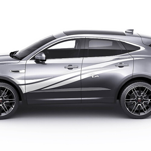 Décalcomanie de logo autocollant graphique de porte latérale Jaguar E-Pace
