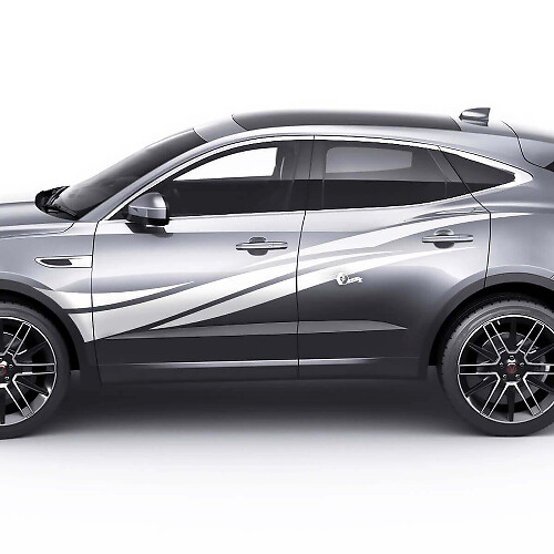 Décalcomanie de logo autocollant graphique de porte latérale Jaguar E-Pace
