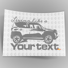 Autocollant en vinyle graphique Living Like a Logo pour Jeep Renegade 2