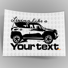 Autocollant en vinyle graphique Living Like a Logo pour Jeep Renegade 3