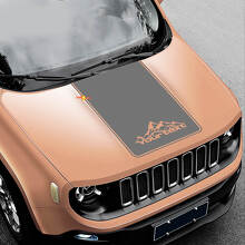 Autocollant en vinyle style montagne personnalisé pour capot de Jeep Renegade_2