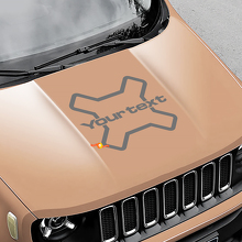 Autocollant Décalcomanie Vinyle Logo Camo Latéral Capot pour Jeep Renegade 2