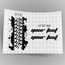 Kit d'autocollants vinyle lettrage graphique Trace de pneu pour capot Jeep Wrangler TJ LJ JK 3