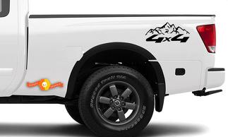 4X4 Off Road Mountain Décalcomanies en vinyle pour Nissan, Toyota, Chevy, GMC, Dodge, Ford