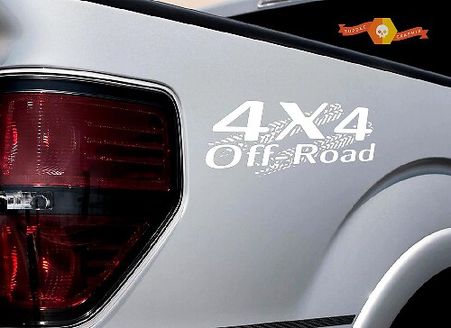 4x4 OFF ROAD pneu piste autocollant autocollant camion TRD Tacoma Jeep Dodge Chevy Ford Wht