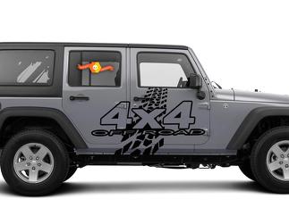 Autocollant de décalcomanie de pneus de boue tout-terrain 4X4 pour Nissan Titan Frontier Toyota Tacoma FJ Jeep