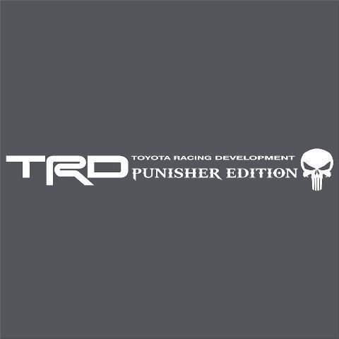 Autocollant en vinyle Pare-brise Édition TRD Punisher pour Toyota Tundra