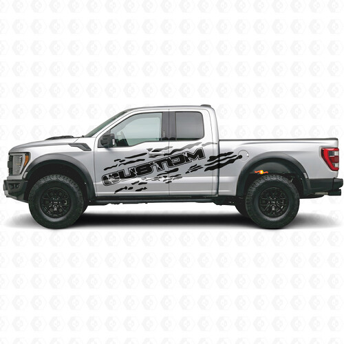 Lettrage personnalisé avec kit de décalcomanies latérales éclaboussées de boue pour Musclecar camion pick-up puissant 2010-17