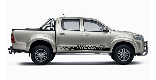 Autocollant vinyle latéral à rayures damier HILUX pour Toyota Hilux