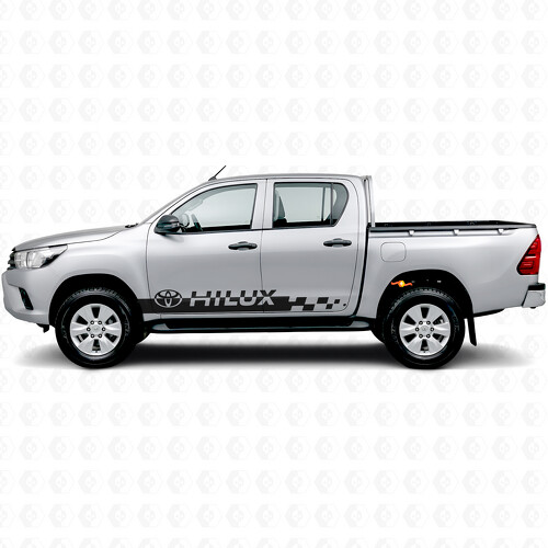 Autocollant Vinyle Latéral à Rayures Damier Hilux pour Toyota Hilux