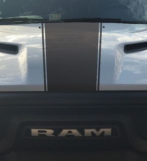 Dodge Ram Rebel Hemi 5,7 L vinyle autocollant capot bande solide, style d'usine